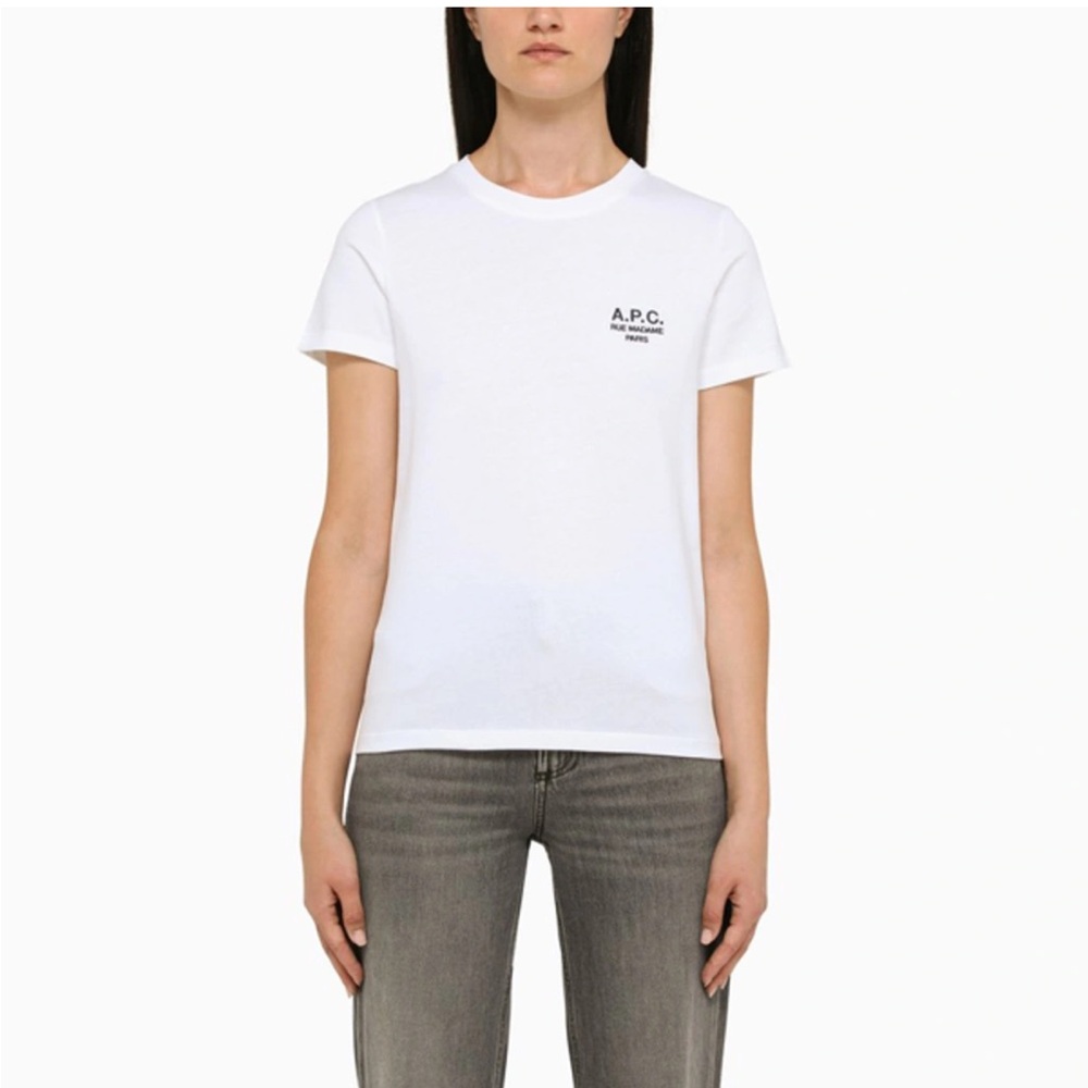 A.P.C. White Shortsleeved Tee